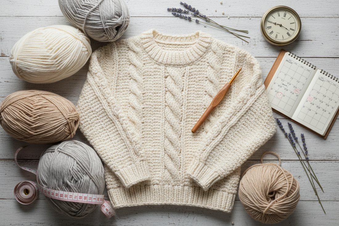 Combien de temps faut-il pour créer un pull au crochet ?