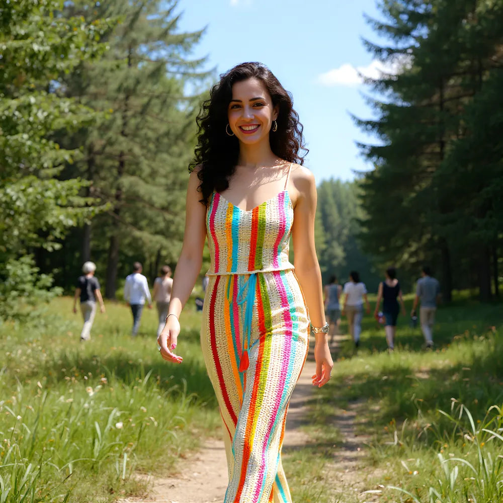 Ensemble au crochet Verticale fait main en un seul exemplaire par Cachalabibi