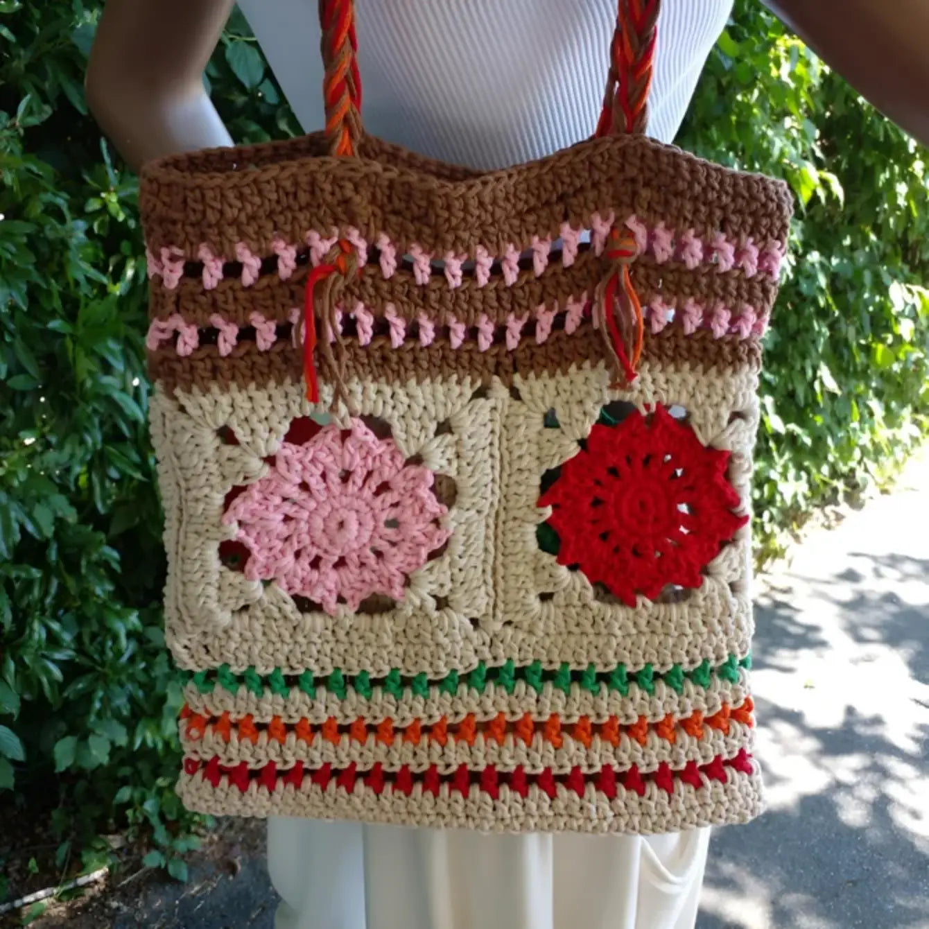Sac bandoulière fait main au crochet