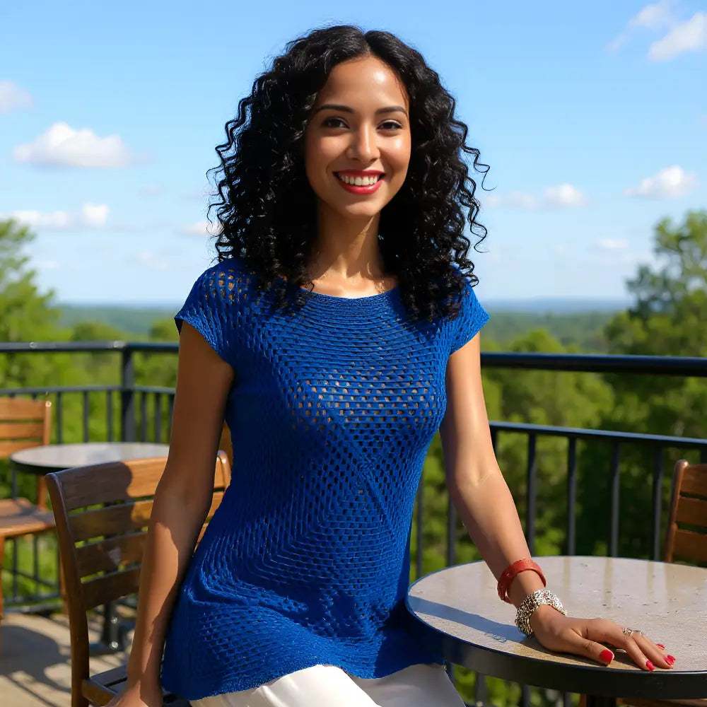 Tunique au crochet faite main 