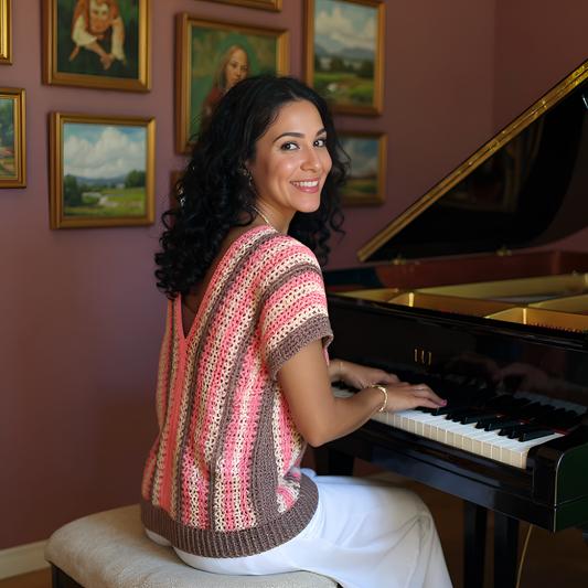 Pull au crochet Belladonna de Cachalabibi - Vue d'ensemble du tricot au crochet artisanal bohème